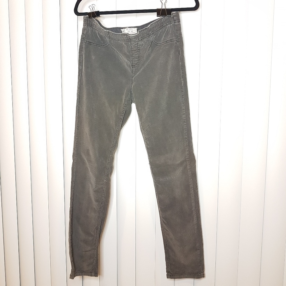 Free People Pull On grey Corduroy pants